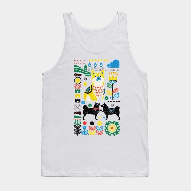 Scandinavian Shiba Inu Tank Top by huebucket